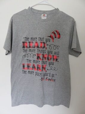 Dr Seuss quote gray t-shirt